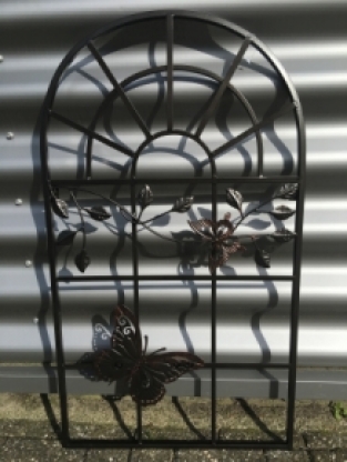 Butterfly window model, metal old-brown-rust!